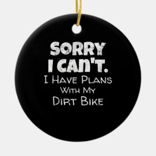 Décoration En Céramique J'Ai Des Plans Avec Mon Dirt Vélo Cadeau