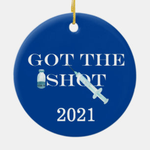 Décoration En Céramique J'ai reçu le vaccin Shot 2021