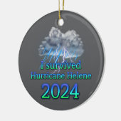Décoration En Céramique J'ai survécu à l'ouragan Helene 2024 v2 (Gauche)