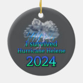 Décoration En Céramique J'ai survécu à l'ouragan Helene 2024 v2 (Dos)