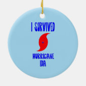 Décoration En Céramique J'Ai Survécu À L'Ouragan Ida (Dos)