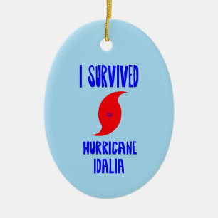 Décoration En Céramique J'Ai Survécu À L'Ouragan Idalia