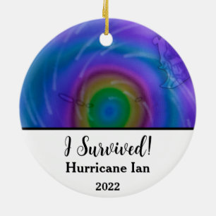 Décoration En Céramique J'Ai Survécu ! Ouragan Ian 2022