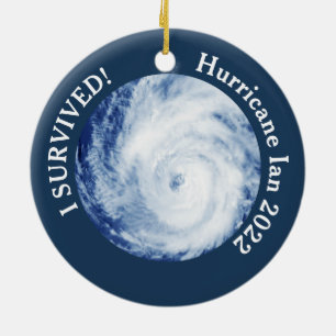 Décoration En Céramique J'Ai Survécu ! Ouragan Ian 2022