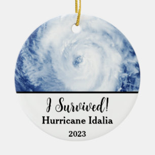 Décoration En Céramique J'Ai Survécu ! Ouragan Idalia 2023