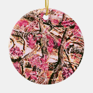 Décoration En Céramique J'aime Camo rose