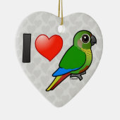 Décoration En Céramique J'aime Conures Marron-gonflé (Droite)