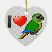 Décoration En Céramique J'aime Conures Marron-gonflé (Devant)