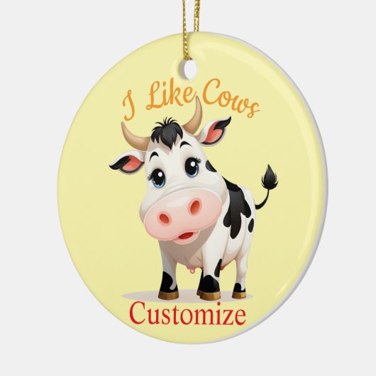 Décoration En Céramique J'Aime Cows Art Thunder_Cove (Gauche)