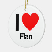 Décoration En Céramique j'aime flan (Gauche)