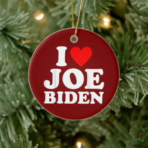 Décoration En Céramique J'aime Joe Biden Joe Biden Heart Don