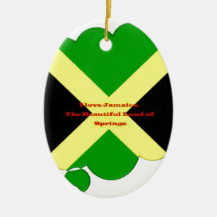 Décoration En Céramique J'aime la Jamaïque. La Terre de Springs