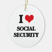 Décoration En Céramique J'aime la sécurité sociale (Gauche)