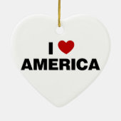 Décoration En Céramique J'aime l'Amérique (Dos)