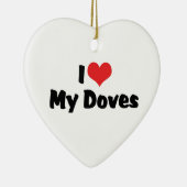 Décoration En Céramique J'Aime Le Coeur Mes Doves (Droite)