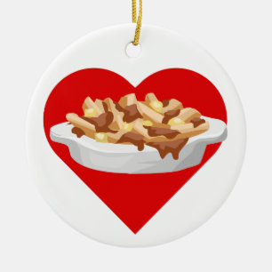 Décoration En Céramique J'aime le poutine