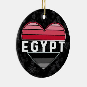 Décoration En Céramique J'aime l'Egypte, le coeur égyptien