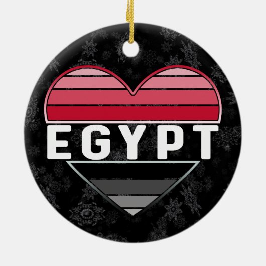 Décoration En Céramique J'aime l'Egypte, le coeur égyptien (Dos)