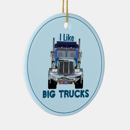 Décoration En Céramique J'Aime Les Gros Camions-Camions (Droite)