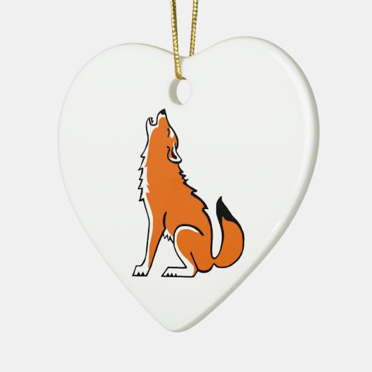 Décoration En Céramique J'aime les LOUPS rouges - Conservation - Nature - (Gauche)