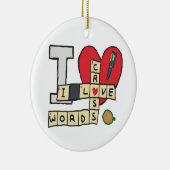 Décoration En Céramique J'Aime Les Mots Croisés Puzzles (Droite)