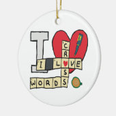 Décoration En Céramique J'Aime Les Mots Croisés Puzzles (Gauche)