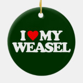 DÉCORATION EN CÉRAMIQUE J'AIME MA BELETTE (Dos)