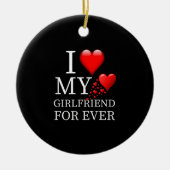 Décoration En Céramique J'Aime Ma Fille Pour Jamais (Devant)