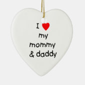 Décoration En Céramique J'aime ma maman et papa (Droite)