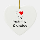 Décoration En Céramique J'aime ma maman et papa (Dos)