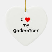 Décoration En Céramique J'aime ma marraine (Dos)