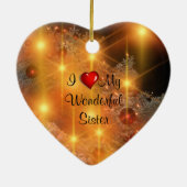 Décoration En Céramique J'Aime Ma Merveilleuse Soeur (Dos)