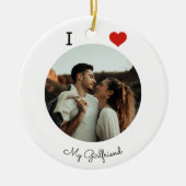 Décoration En Céramique J'aime ma petite amie photo personnalisée (Devant)
