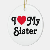 Décoration En Céramique J'aime ma soeur (Gauche)