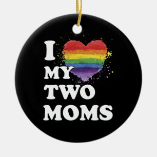 Décoration En Céramique J'Aime Mes Deux Moms
