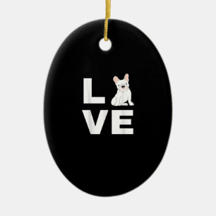 Décoration En Céramique j'aime mon cadeau amoureux des chiens français fra