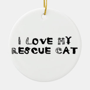 Décoration En Céramique J'aime mon chat de délivrance