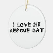 Décoration En Céramique J'aime mon chat de délivrance (Gauche)