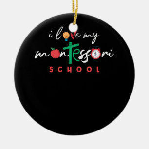 Décoration En Céramique J'Aime Mon Enseignant De L'École Montessori De Ret