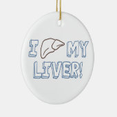 Décoration En Céramique J'aime mon foie (Droite)