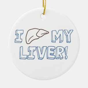 Décoration En Céramique J'aime mon foie