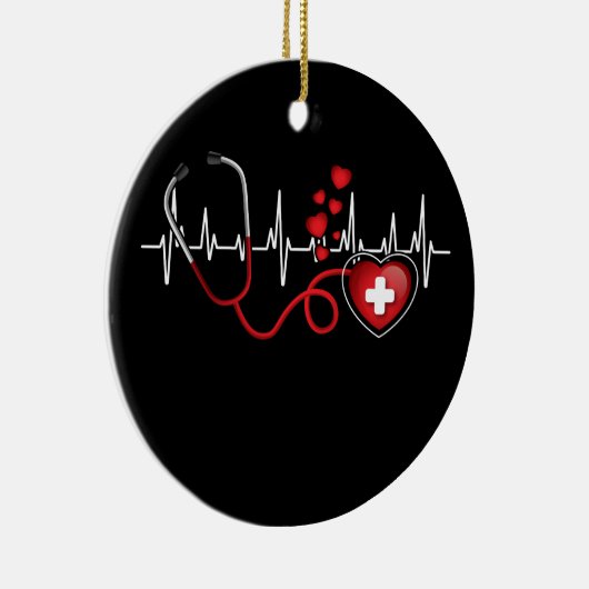 Décoration En Céramique J'aime mon infirmière, Heureuse Sainte-Valentin (Droite)