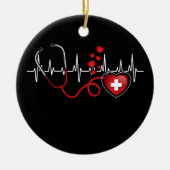 Décoration En Céramique J'aime mon infirmière, Heureuse Sainte-Valentin (Devant)