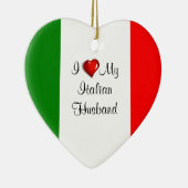 Décoration En Céramique J'Aime Mon Mari Italien (Droite)