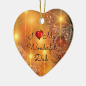 Décoration En Céramique J'Aime Mon Merveilleux Père (Gauche)