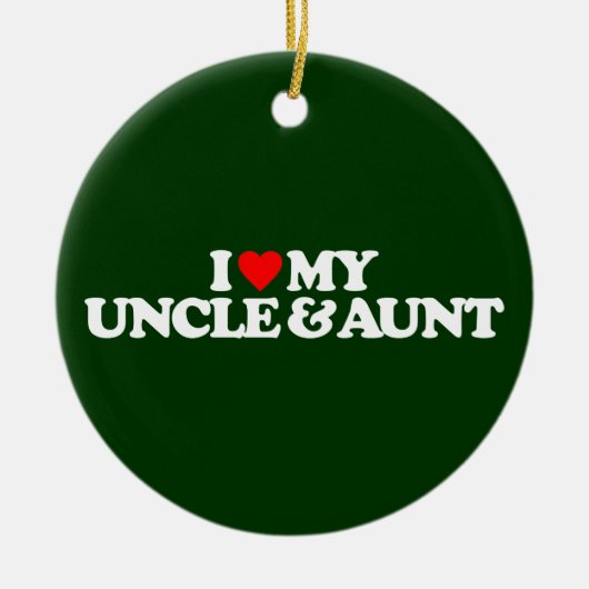 DÉCORATION EN CÉRAMIQUE J'AIME MON ONCLE ET MA CHANCE (Devant)