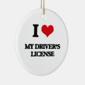 Décoration En Céramique J'aime mon permis de conduire (Droite)