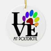 Décoration En Céramique J'AIME Mon Polydactyle (Devant)