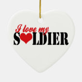 Décoration En Céramique J'aime mon soldat (Dos)