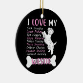 Décoration En Céramique J'aime mon Westie (Droite)